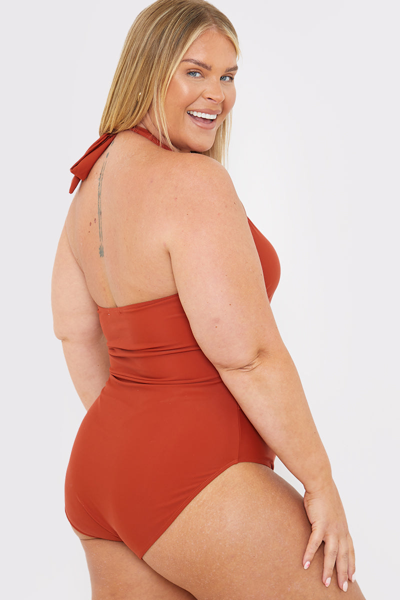 Control Twist Front Swimsuit