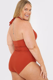 Control Twist Front Swimsuit