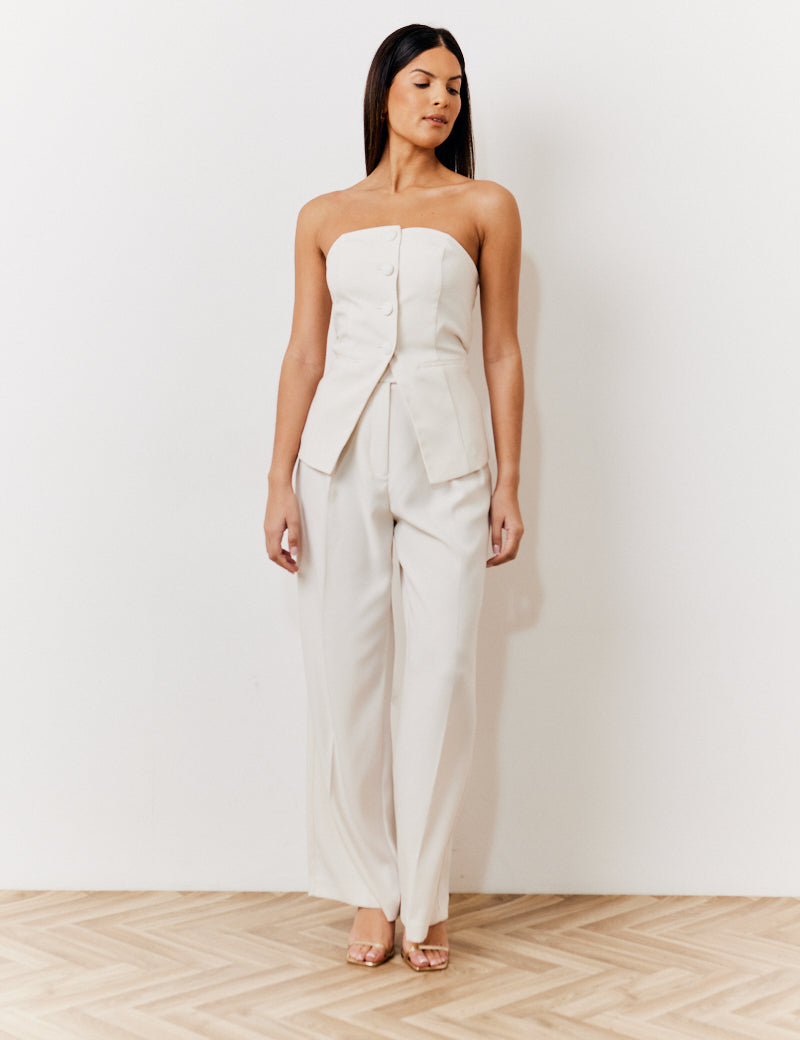 Occasion Cream Bustier Top