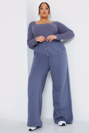 Long Sleeved Ribbed Square Neck Bodysuit