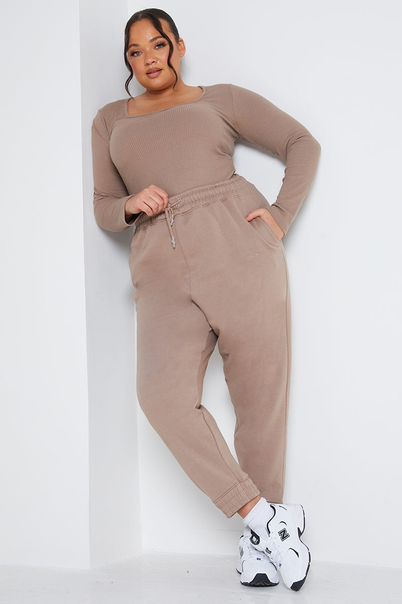 Long Sleeved Ribbed Square Neck Bodysuit