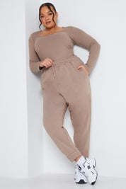 Long Sleeved Ribbed Square Neck Bodysuit
