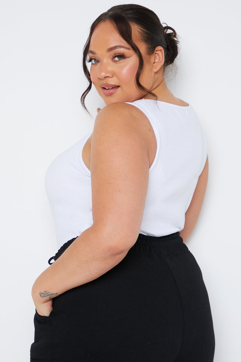 Ribbed Scoop Neck Bodysuit