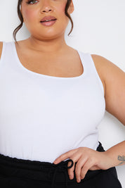 Ribbed Scoop Neck Bodysuit