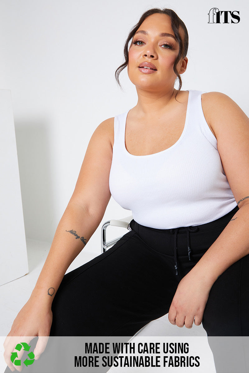 Ribbed Scoop Neck Bodysuit
