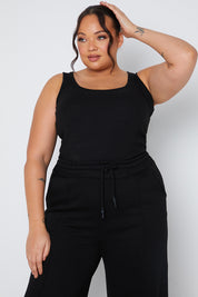 Ribbed Scoop Neck Bodysuit