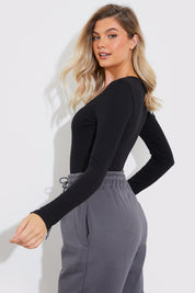 More Sustainable Ribbed Square Neck Bodysuit