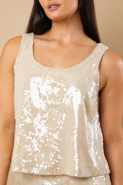 Sequin Strappy Top