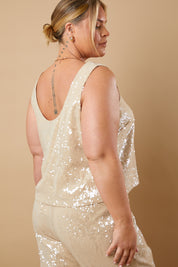 Sequin Strappy Top