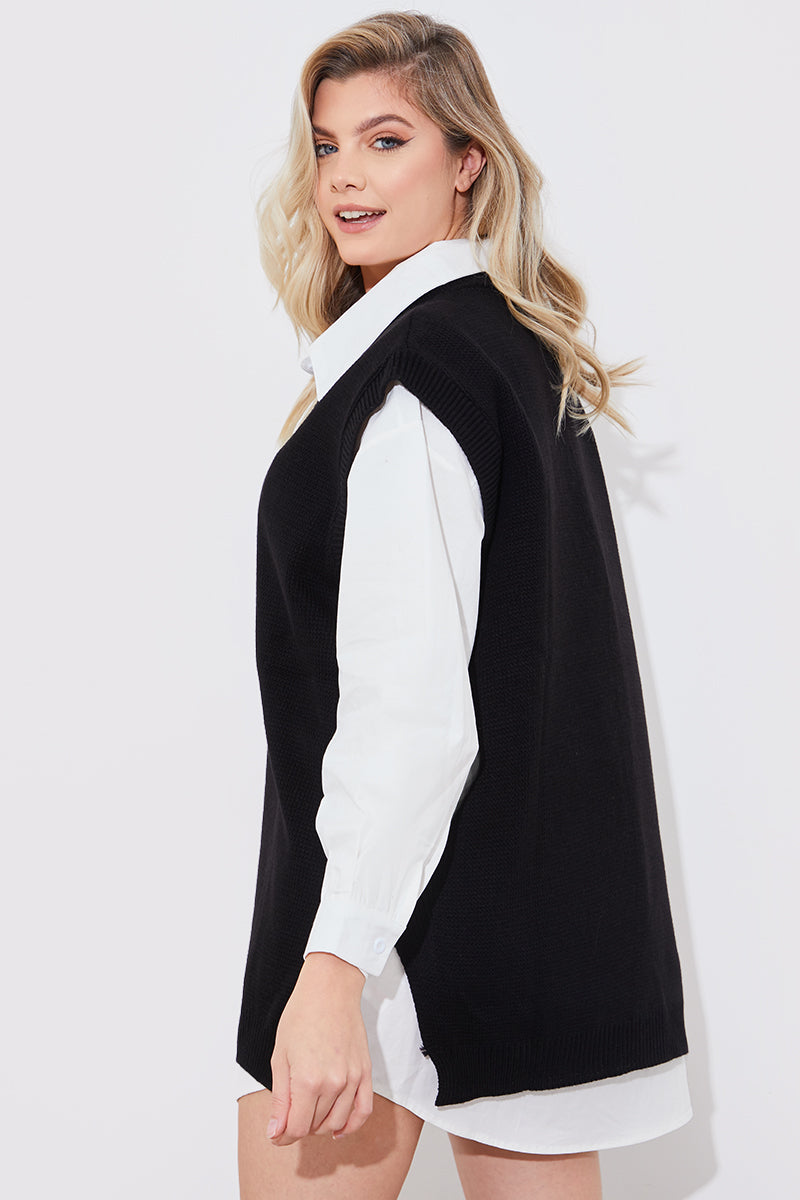 Oversized Knitted Vest