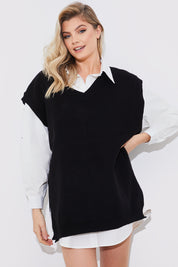 Oversized Knitted Vest