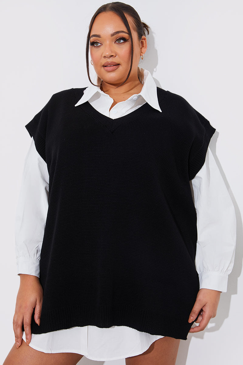 Oversized Knitted Vest