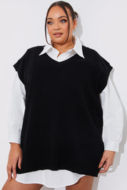 Oversized Knitted Vest
