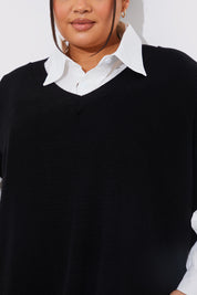 Oversized Knitted Vest