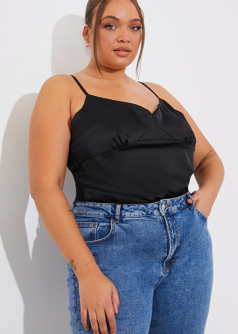 Satin Plunge Cami Top