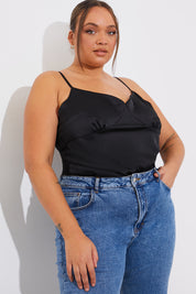Satin Plunge Cami Top