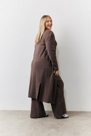 Brushed Rib Maxi Co Ord Cardigan