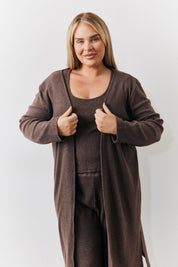 Brushed Rib Maxi Co Ord Cardigan