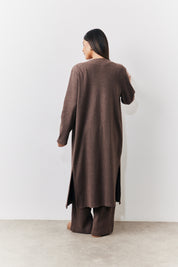 Brushed Rib Maxi Co Ord Cardigan