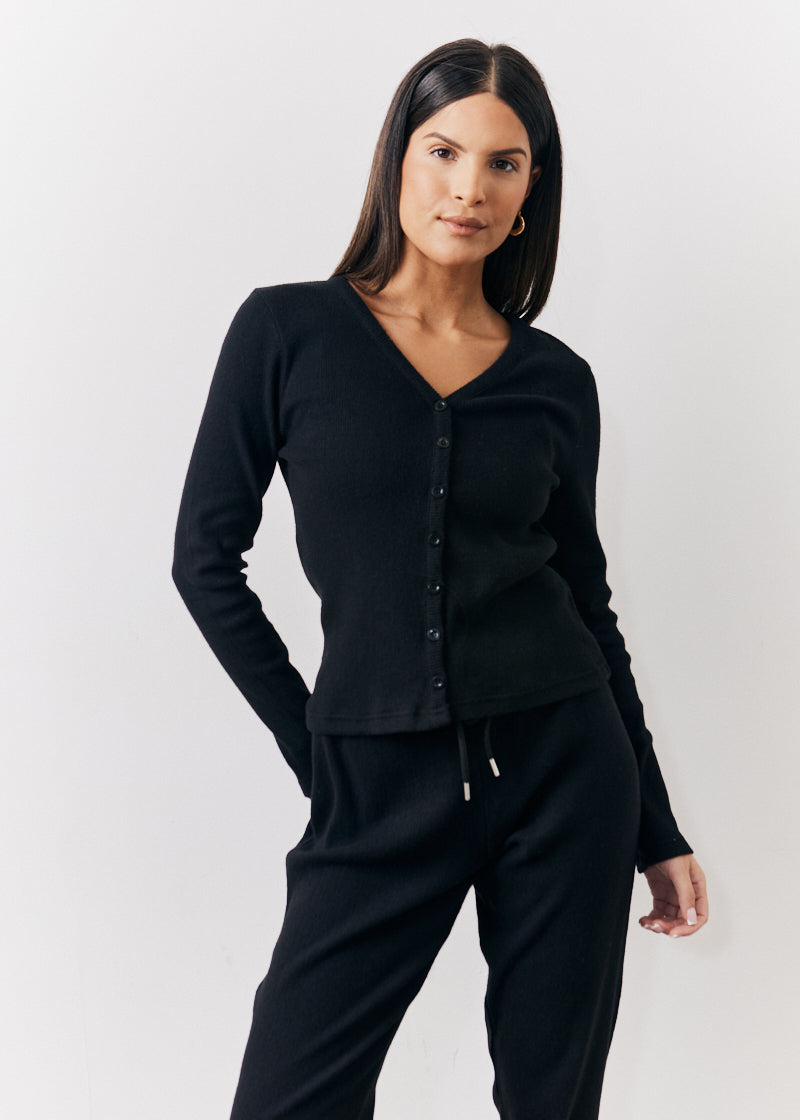 Brushed Rib Co Ord Cardigan