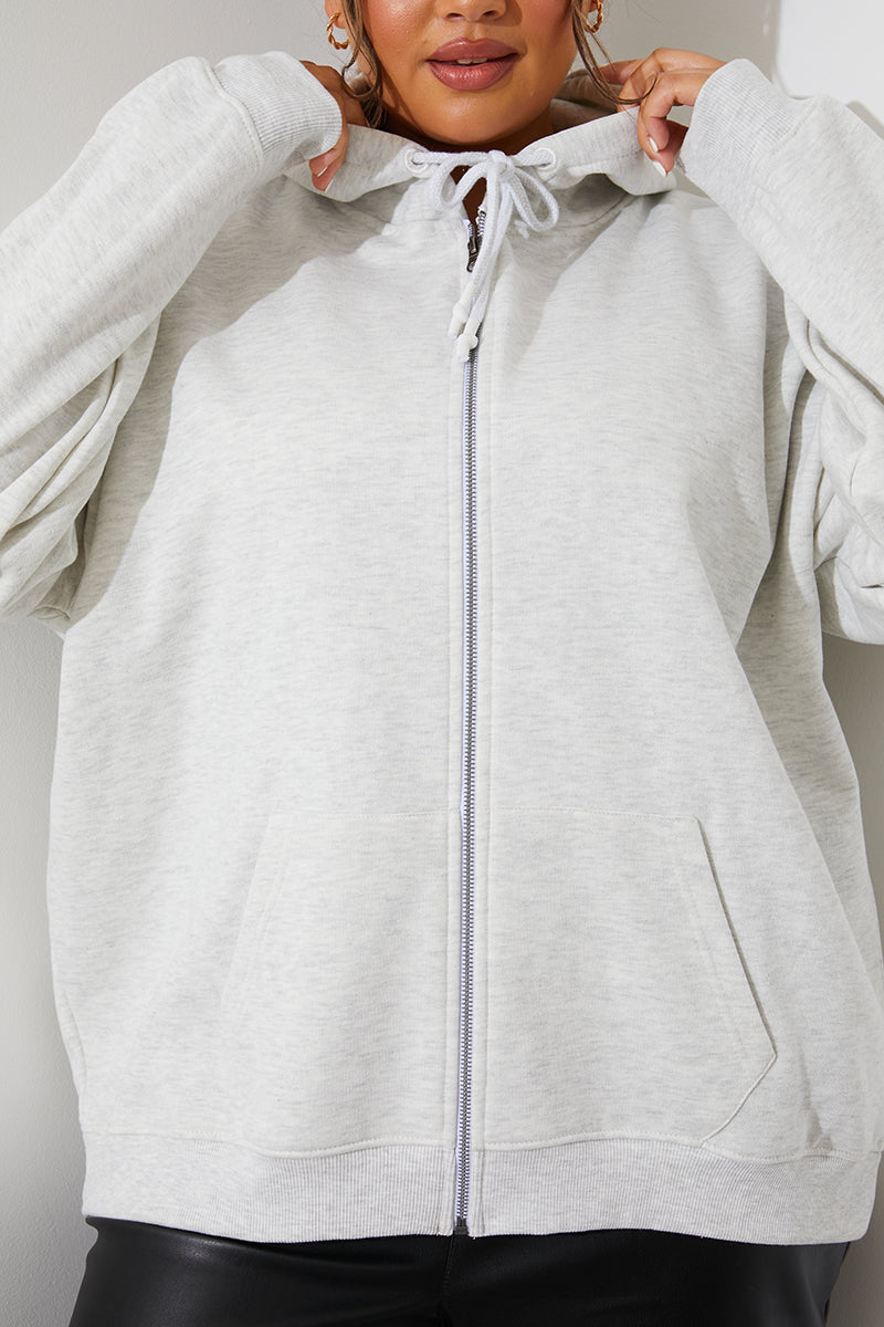 Fleeceback Zip Through Hoodie