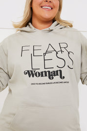 Fearless Woman Slogan Hoodie