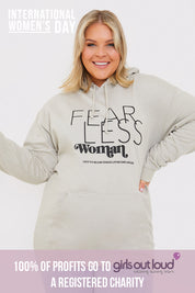 Fearless Woman Slogan Hoodie