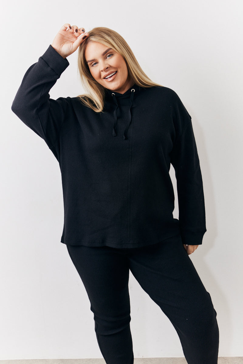 Brushed Rib Co Ord Hoodie
