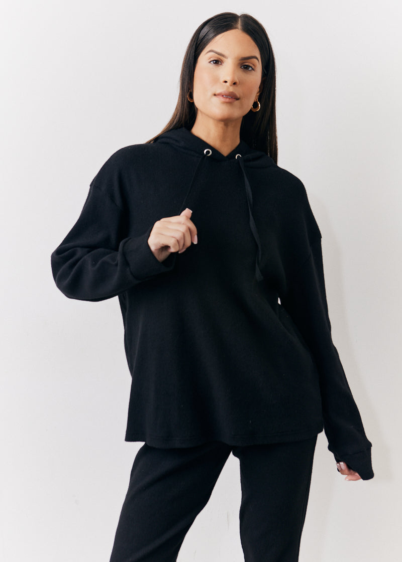 Brushed Rib Co Ord Hoodie