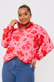 Satin Floral Shirt
