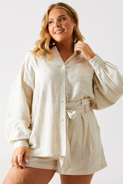Linen Look Oversized Shirt