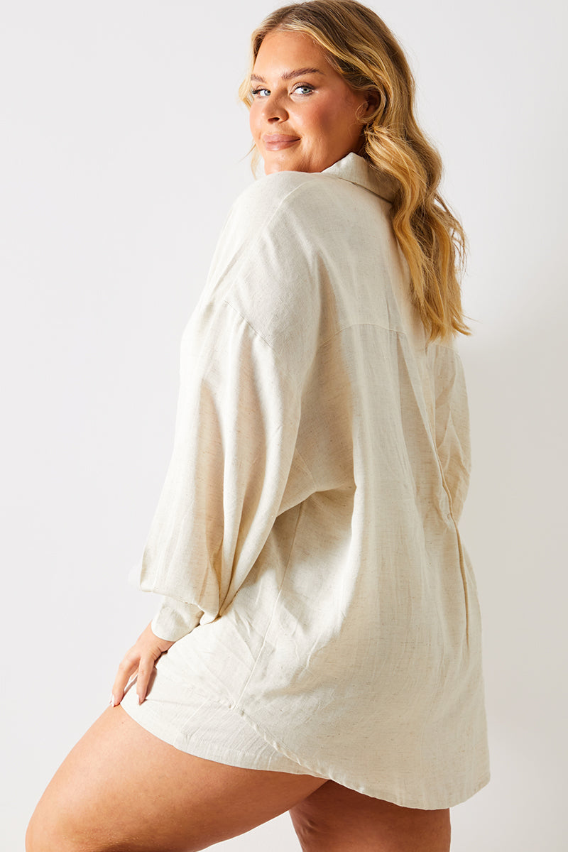 Linen Look Oversized Shirt