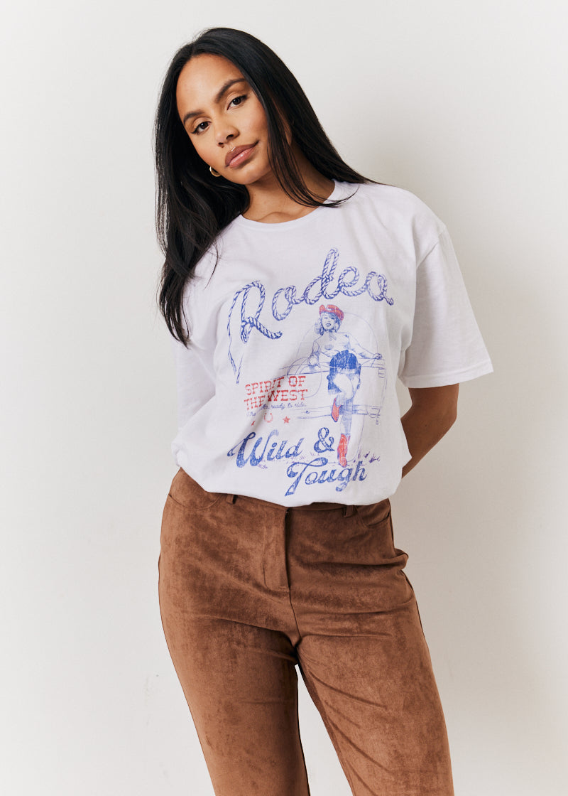 White Rodeo Graphic T-Shirt