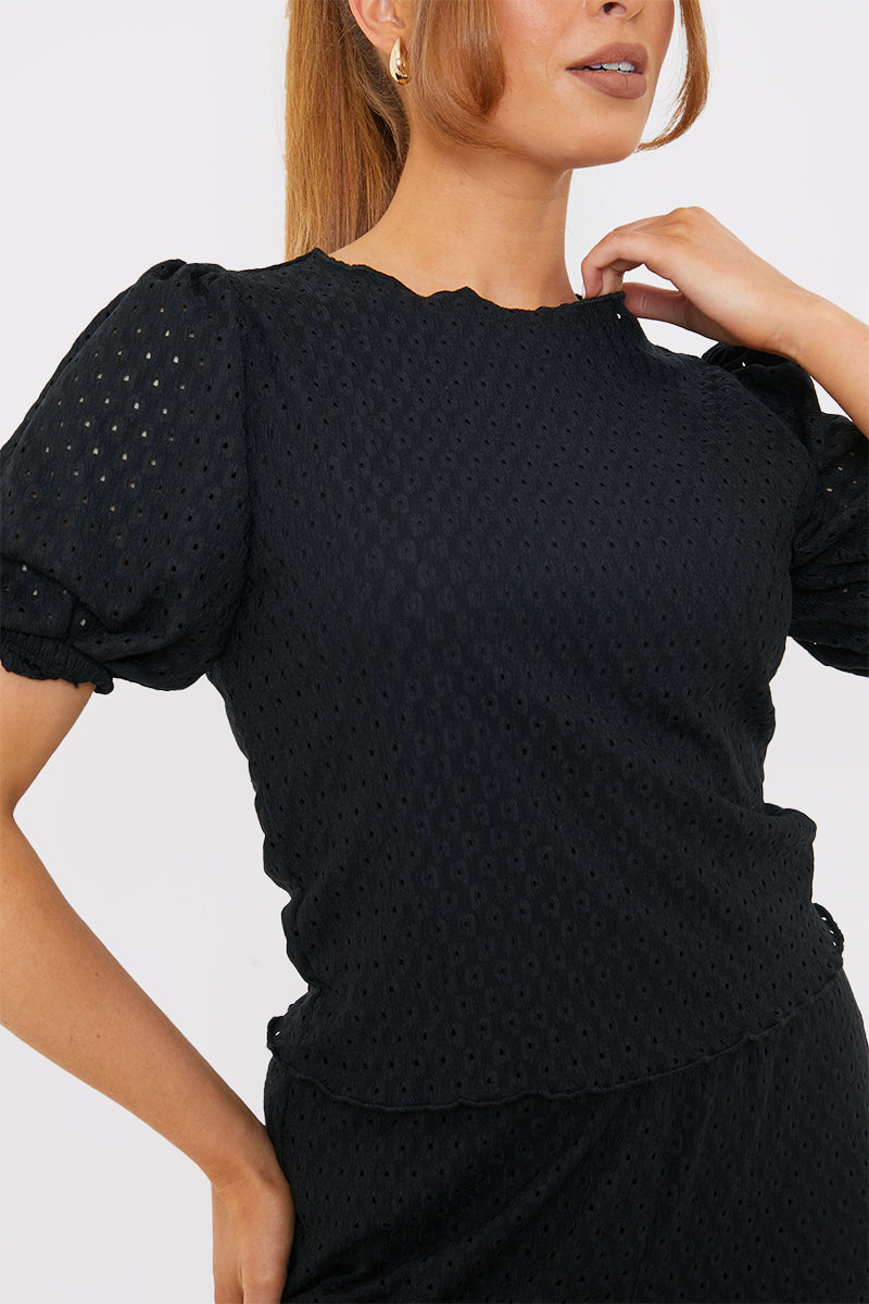 Stretch Broderie Top