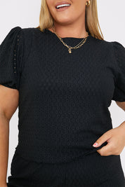 Stretch Broderie Top