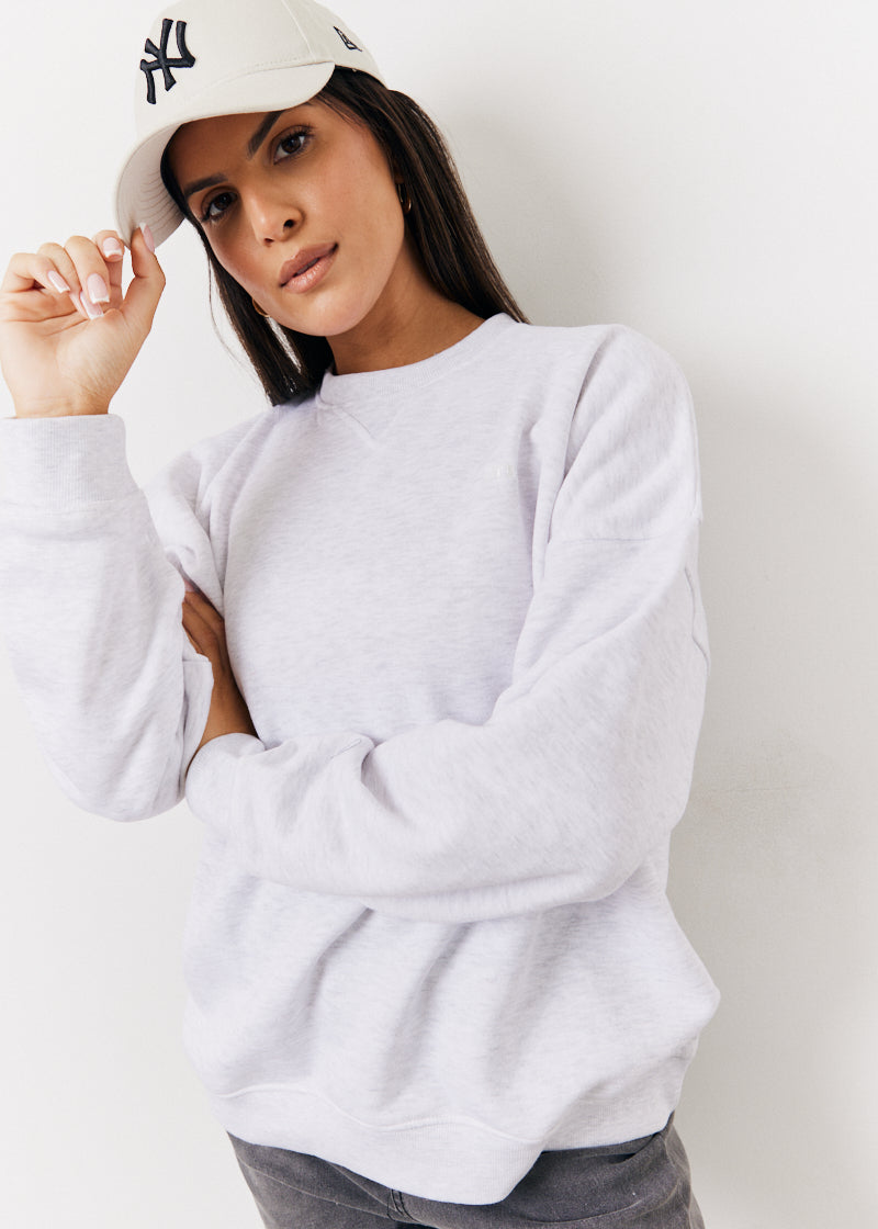 Crew Neck Fleeceback Sweater	