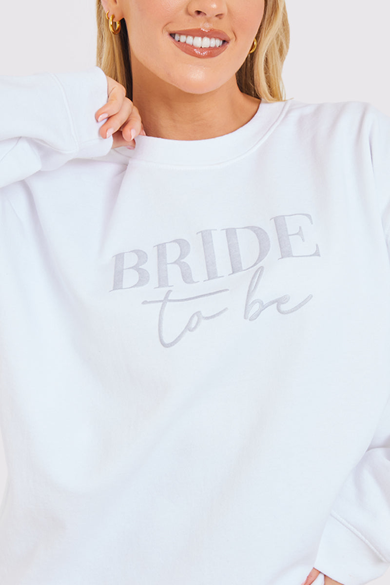Bride to Be Crew Slogan Sweatshirt