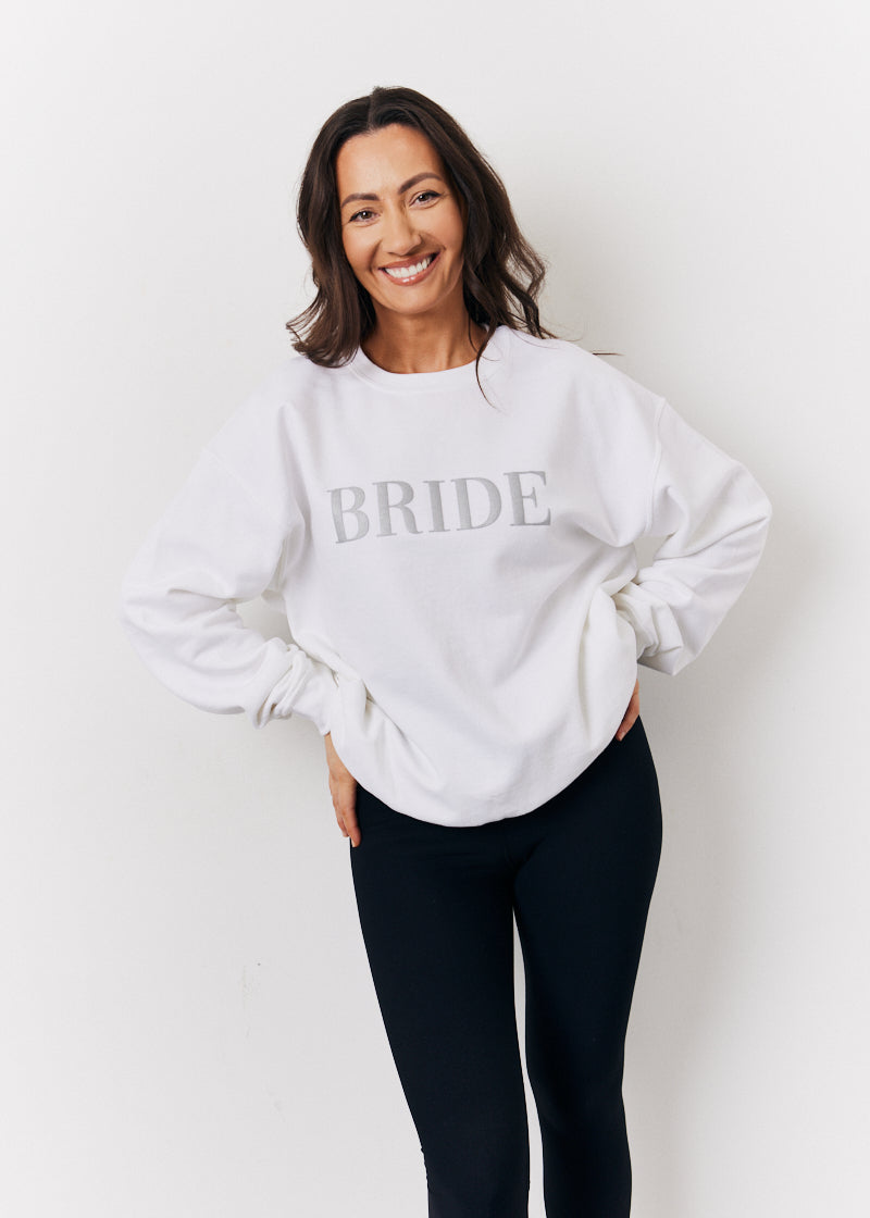 White Bride Slogan Sweatshirt