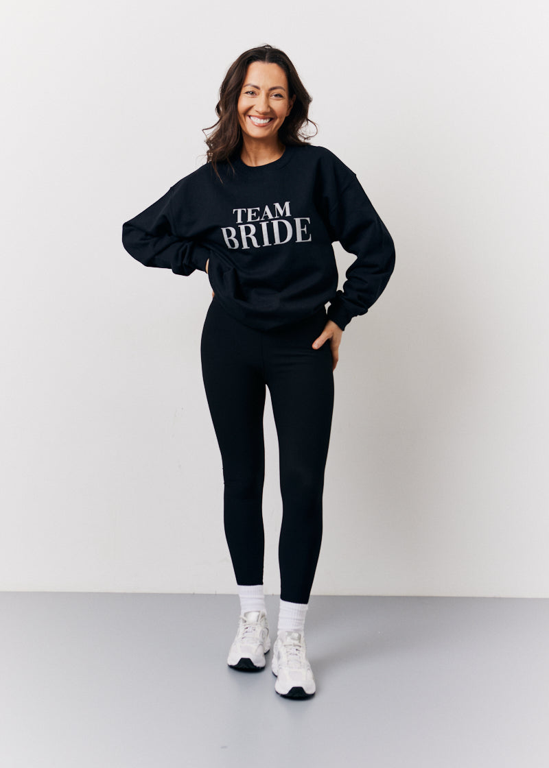 Black Team Bride Slogan Sweatshirt