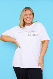 'IN A WORLD WHERE YOU CAN BE ANYTHING BE KIND' T-SHIRT - InTheStyle
