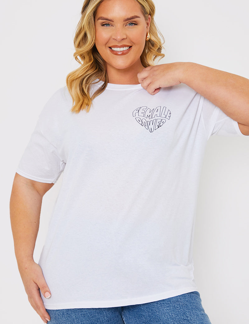 Female Power' Slogan T-Shirt