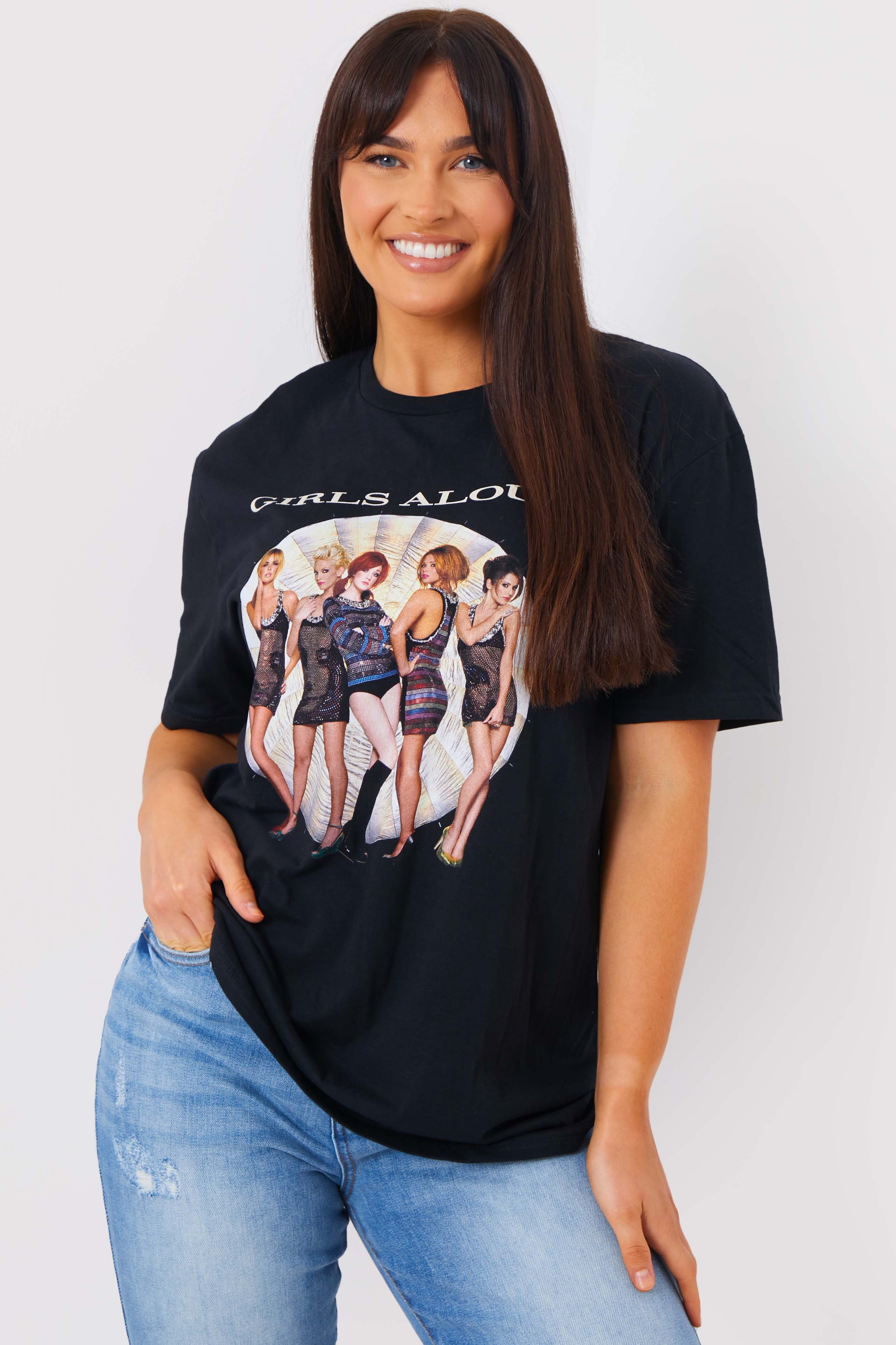 Girls Aloud Gold Slogan T-Shirt