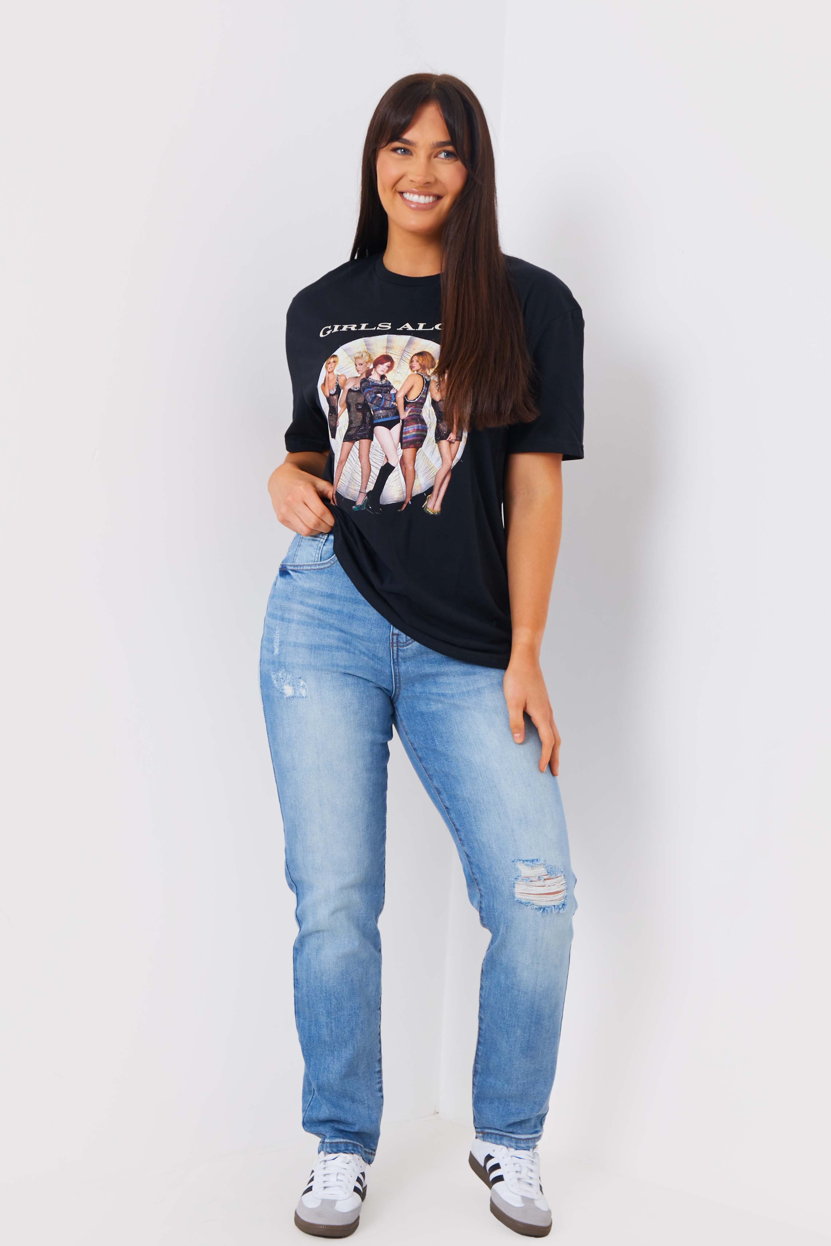 Girls Aloud Gold Slogan T-Shirt
