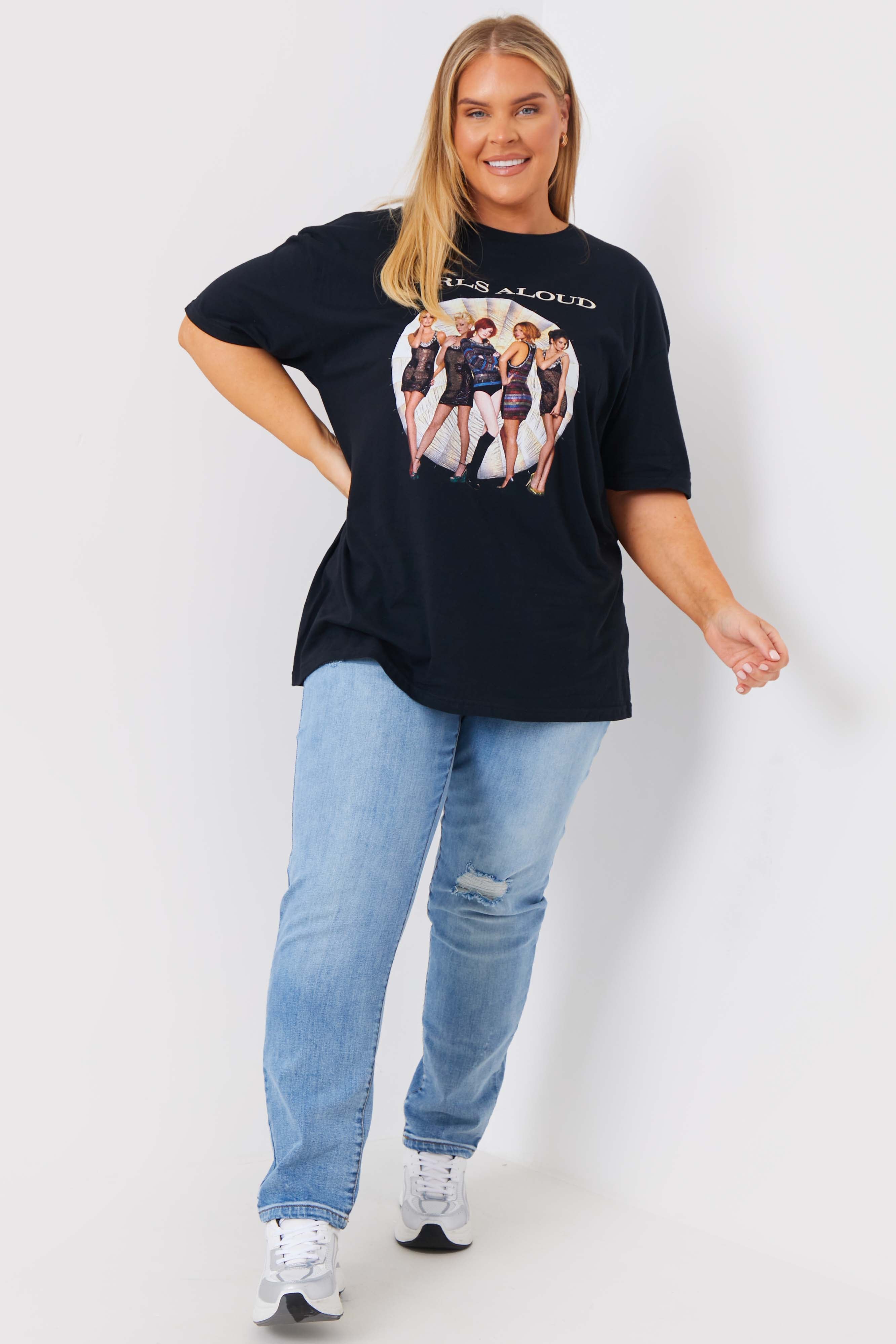 Girls Aloud Gold Slogan T-Shirt