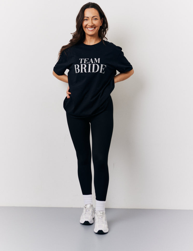 Black Team Bride Slogan T-Shirt
