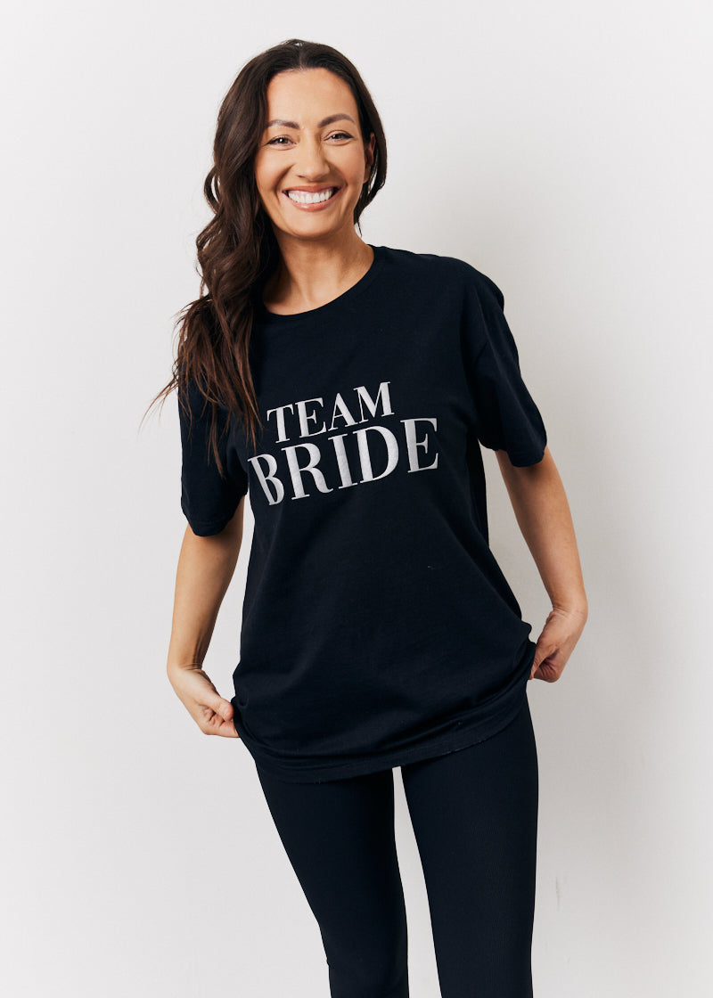 Black Team Bride Slogan T-Shirt