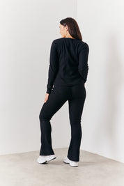 Brushed Rib Asym Co Ord Top