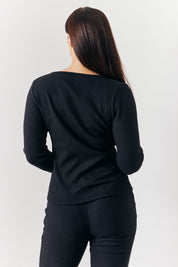 Brushed Rib Asym Co Ord Top