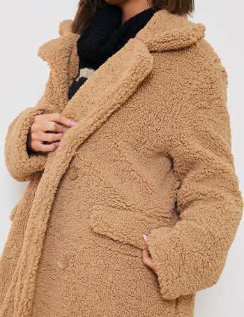 Borg Double Breasted Coat