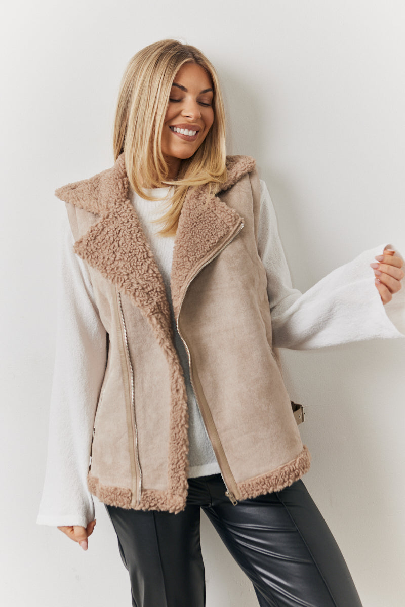 2 In 1 Aviator Coat Gilet	